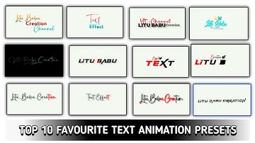 Part #4 Best Alight Motion textanimation Top 10 /Xml file download/text presets@litubabucreation