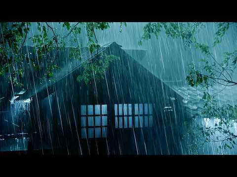 Heal Your Mind & Fall Asleep in Minutes | Super Heavy Rainstorm & Powerful Thunder at Old Farmhouse