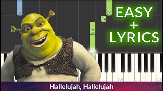 Hallelujah - Leonard Cohen EASY Piano Tutorial + LYRICS chords