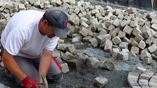 Segmentbogen Beim Natursteinpflaster