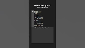 This is how UNION of two lists is found in Python 🆒🆒😁😁