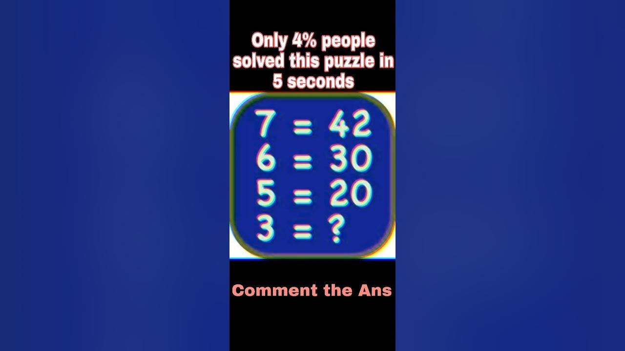 Maths puzzles with Answers| cool math | cool math game | math game