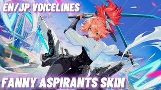 FANNY ASPIRANTS SKIN VOICELINES (EN/JP) | FANNY ASPIRANTS SKIN VOICEOVER | BLADE OF KIBOU | MLBB