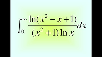 Integrate ln(x^2-x+1)/((1+x^2)lnx) from 0 to infinity