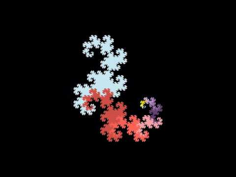 Manim Challenges | 3 - Dragon curve | Level: Medium