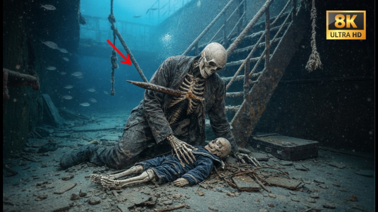 Heartbreaking Titanic Scene: A Father’s Skeleton Turned Into a Shield for His Child.