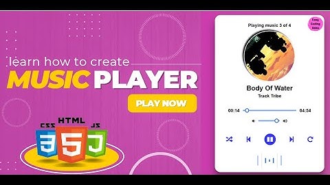 🎶Music Player - Create Music Player Using HTML CSS And JavaScript (2023) | For Beginners