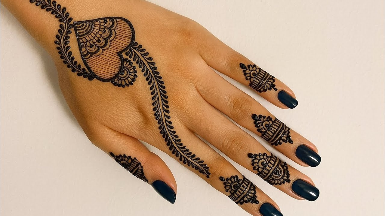 Easy simple mehandi design 