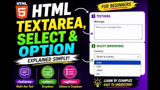 HTML Form Elements Explained | Textarea, Select, Option & Button