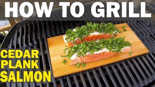 How to Grill CEDAR PLANK SALMON on a Weber Q (with SECRET ingredient!)