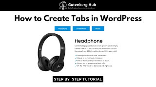 How to Create Tabs in WordPress Using default Gutenberg Blocks | WordPress Tips and Tricks