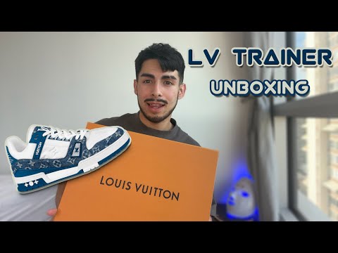2022 New Louis Vuitton Trainer Sneaker Low White Sky Blue Unboxing + Review  
