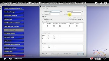 economic load dispach  MiPower software simulation | power systems| electrical