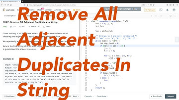 Leetcode 1047: Remove All Adjacent Duplicates In String