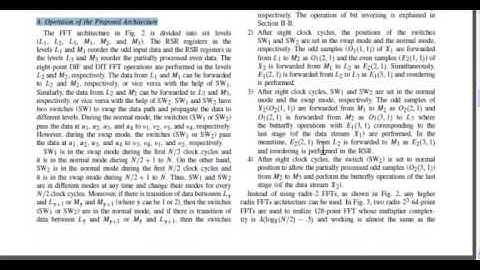 a normal io order radix2 fft architecture to process