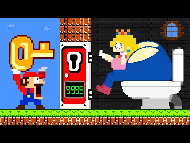 Mario Rescue Peach BIG BUTT from the Giant TOILET PRANK Maze | Game Animation class=