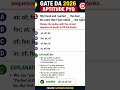 GATE DA PYQ|| 99% GATE Aspirants Mark This Wrong 🔥 GATE DA 2026 Aptitude PYQ | #shortsfeed #shorts