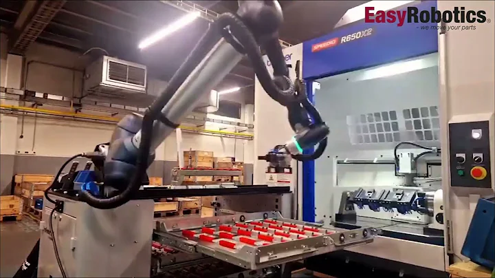 Automatic Machine Tending with a robotic feeding system (ProFeeder X-XL) of a Brother Speedo R650X2