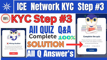Ice Network KYC Step 3 Quiz Answers 2024 ll By Zaman Skills.