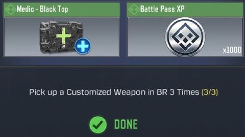 Call Of Duty: Mobile Pick up a Customized Weapon in BR 3 Times Task Complete