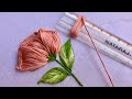 Beautiful flower design with new trick|latest hand embroidery design|kadhai design