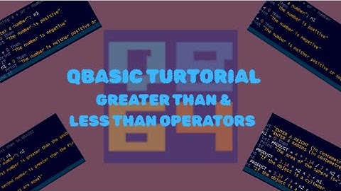 QBASIC Tutorial. Accepting 2 unequal numbers and displaying the greater of the 2 numbers.