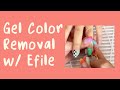 Gel Color removal with Electric File