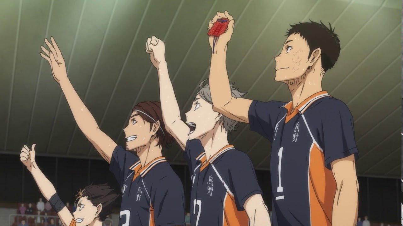 Haikyuu!! Daichi scolds Hinata