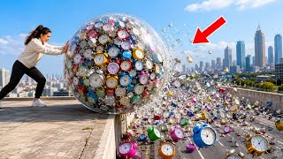 Giant Alarm Clock Sphere EXPLODES! β°π₯