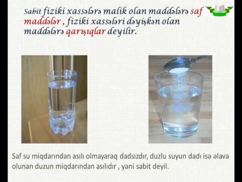 Kimya   saf maddələr və qarışıqlar