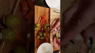 Blue cheese stuffed olives for martini