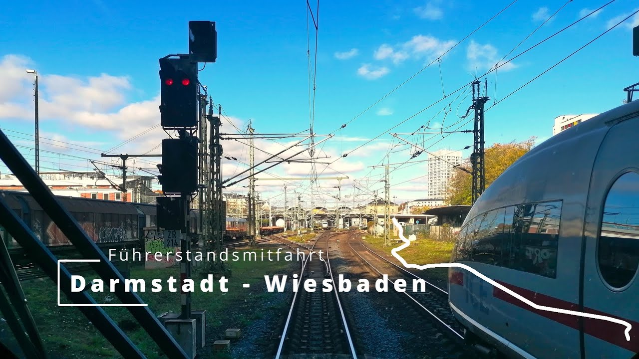 Führerstandsmitfahrt von Darmstadt Hbf über Mainz Hbf nach Wiesbaden Hbf