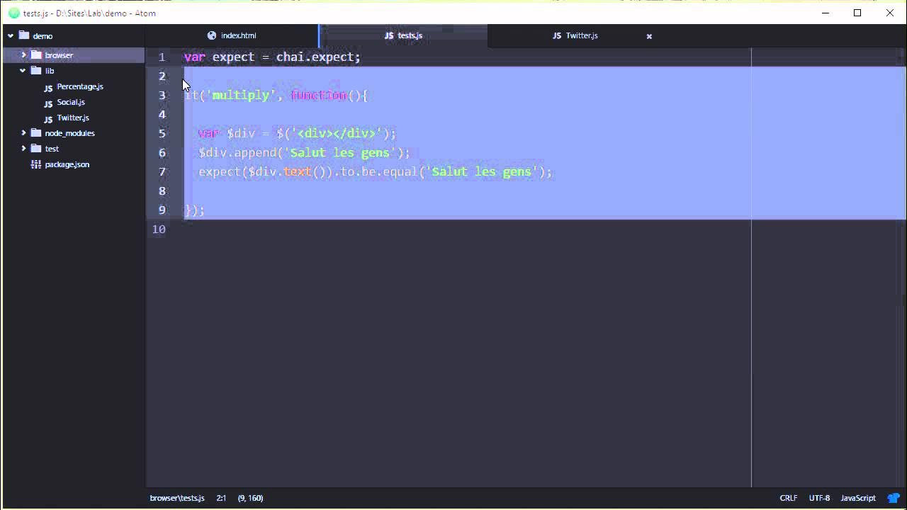 Tests Unitaires en JavaScript (7/11) : Tests côté navigateur - YouTube