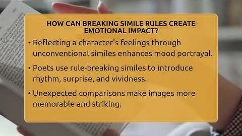 How Can Breaking Simile Rules Create Emotional Impact? - The Prose Path