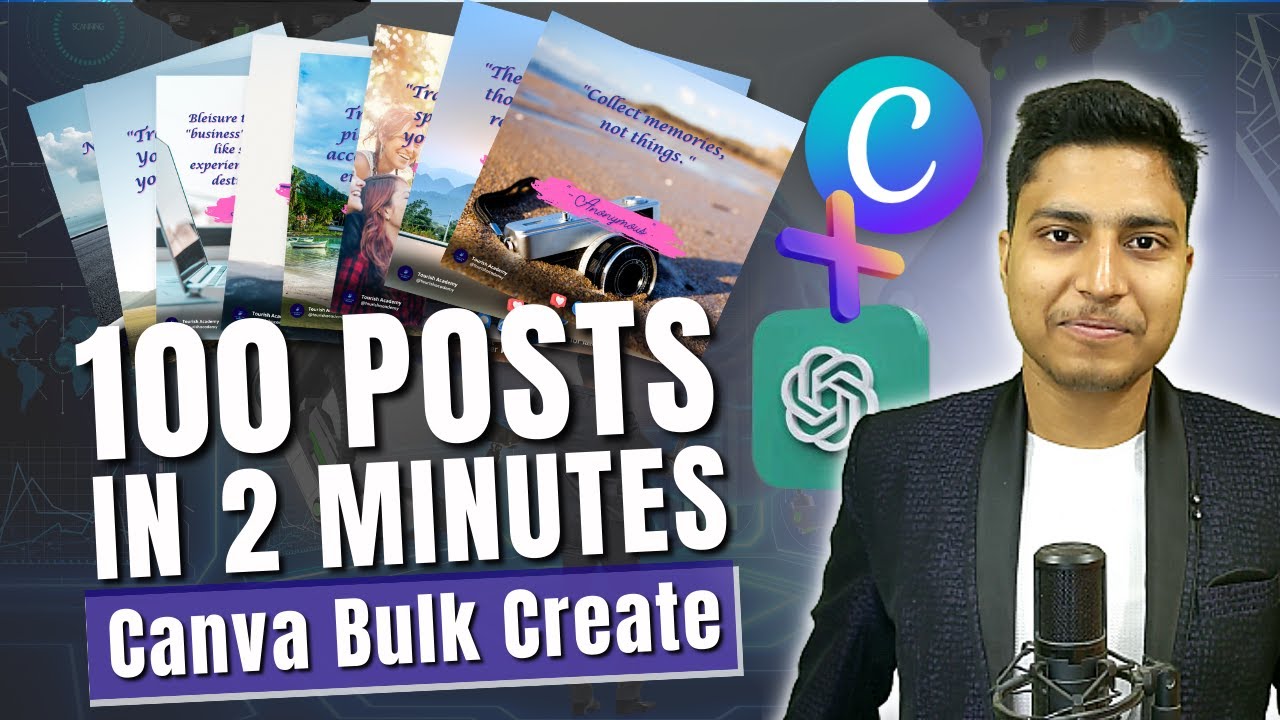 Canva Bulk Create - 100 Posts in 2 Minutes using ChatGPT | Complete ...