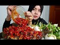 IKAN GORENG IRISAN CABE LALAPAN TERONG KEMANGI ||MUKBANG INDONESIA