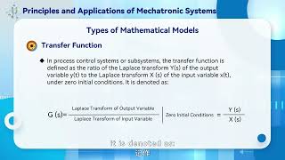 1 3 Master the Modeling and Analysis of Mathematical Models for Automatic Control Systems 1