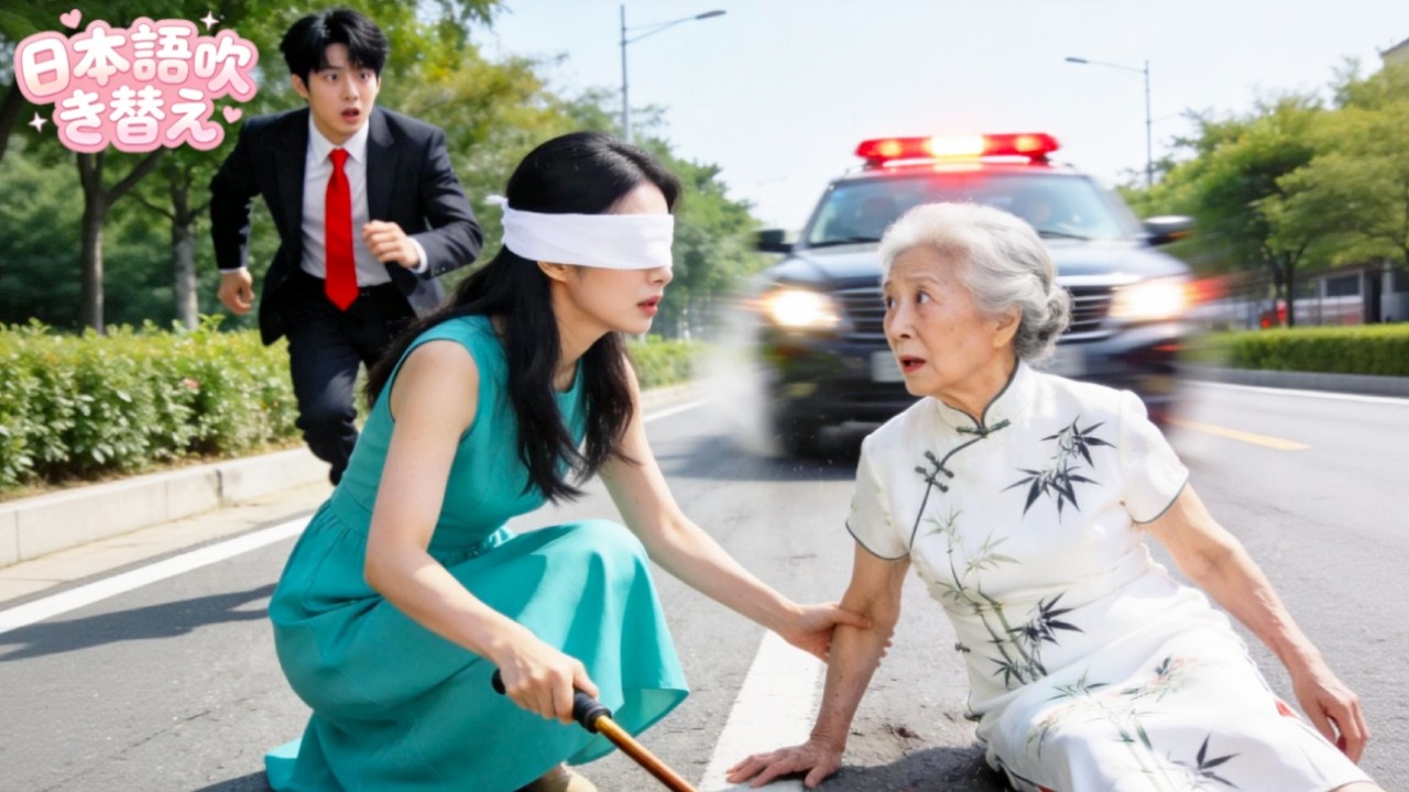 Brake failure! The CEO's grandmother almost got run over! Only one person, a blind girl, jumped out and rescued! A turning point in my life! #ショートドラマ #短編ドラマ #ceo