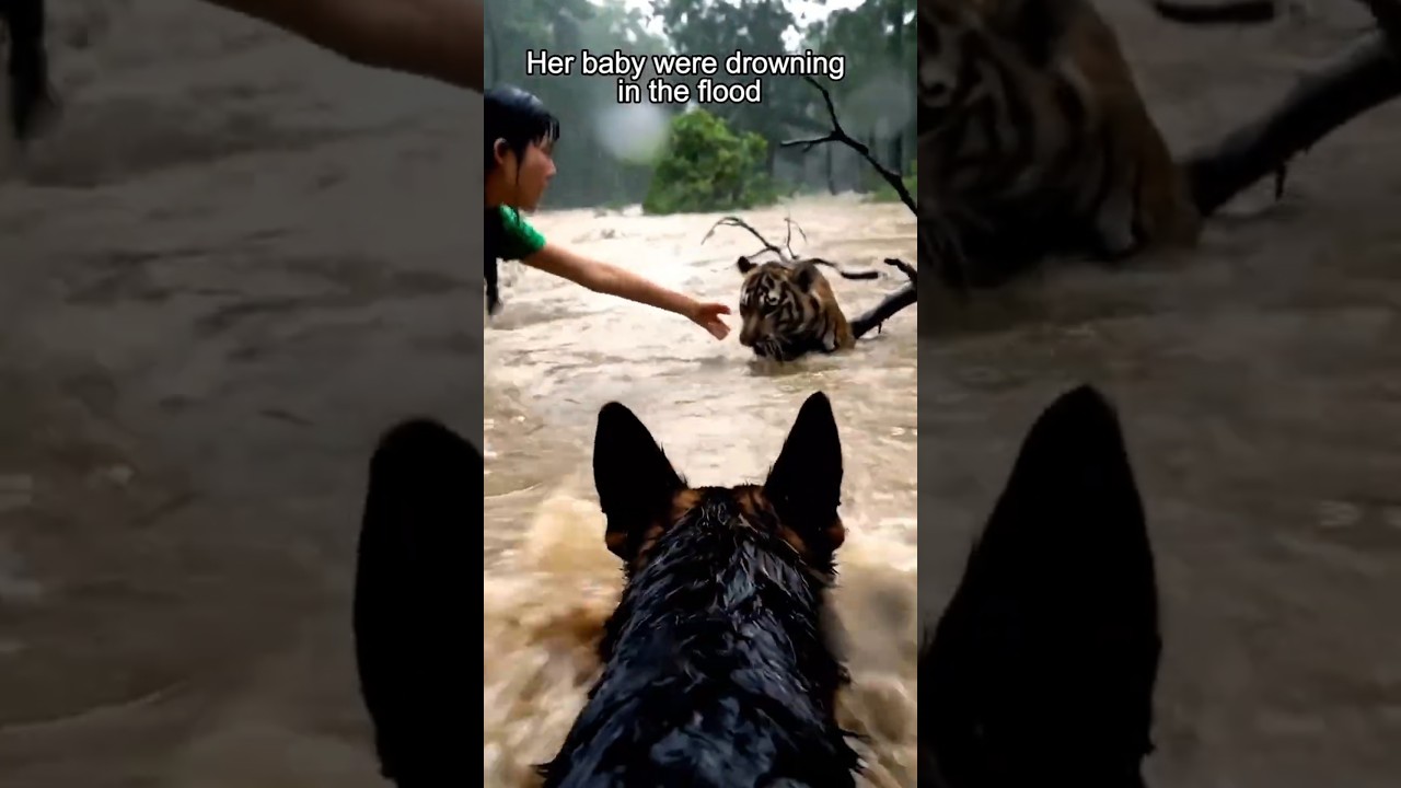 We Saved Her Drowning Cub🐯, Then she returned to save us