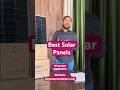 Best Solar panels for U.
