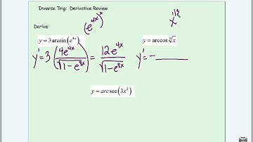 AP Calculus: Inverse Trig Derivatives