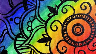 Famous EP70- 'Rainbow Mandala' Easy acrylic painting tutorial for beginners Net Worth
