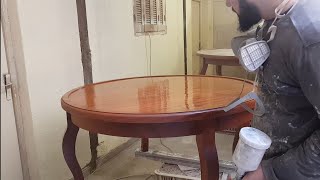 تعلم طريقة الصحيحة  لدهان  خشب اكاجو احمر - اسمعها