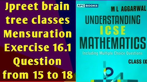 #class 9#mlaggarwal#viralvideo chapter 16 #mensuration exercise 16.1 question 15,16,17,18#jpreet
