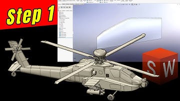 Part 1 | Complete SolidWorks Project: 3D Model an Apache Helicopter Step-by-Step