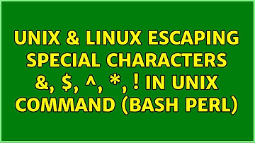 Unix & Linux: Escaping special characters &, $, ^, \*, ! in unix command (bash perl)