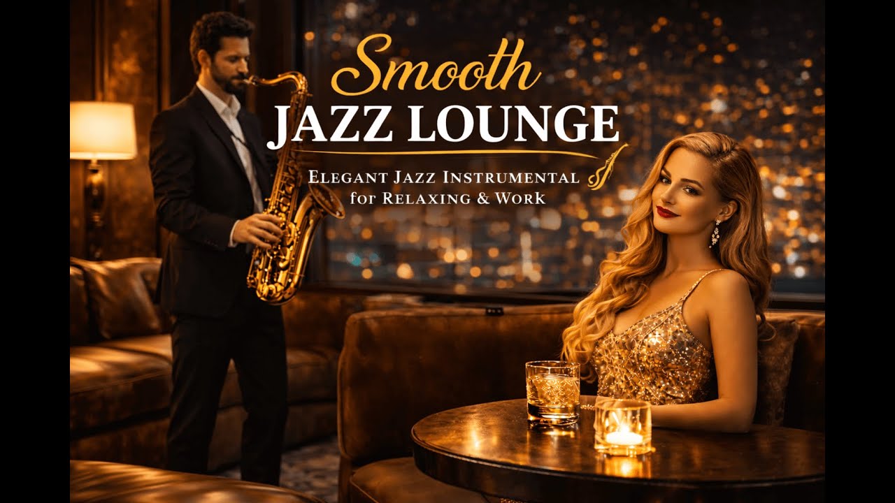 Smooth Jazz Lounge Elegant Jazz Instrumental for Relaxation, Work Focus.
