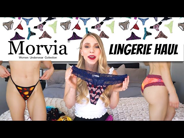 Lingerie haul: try on the morvia womens underwear collection. 