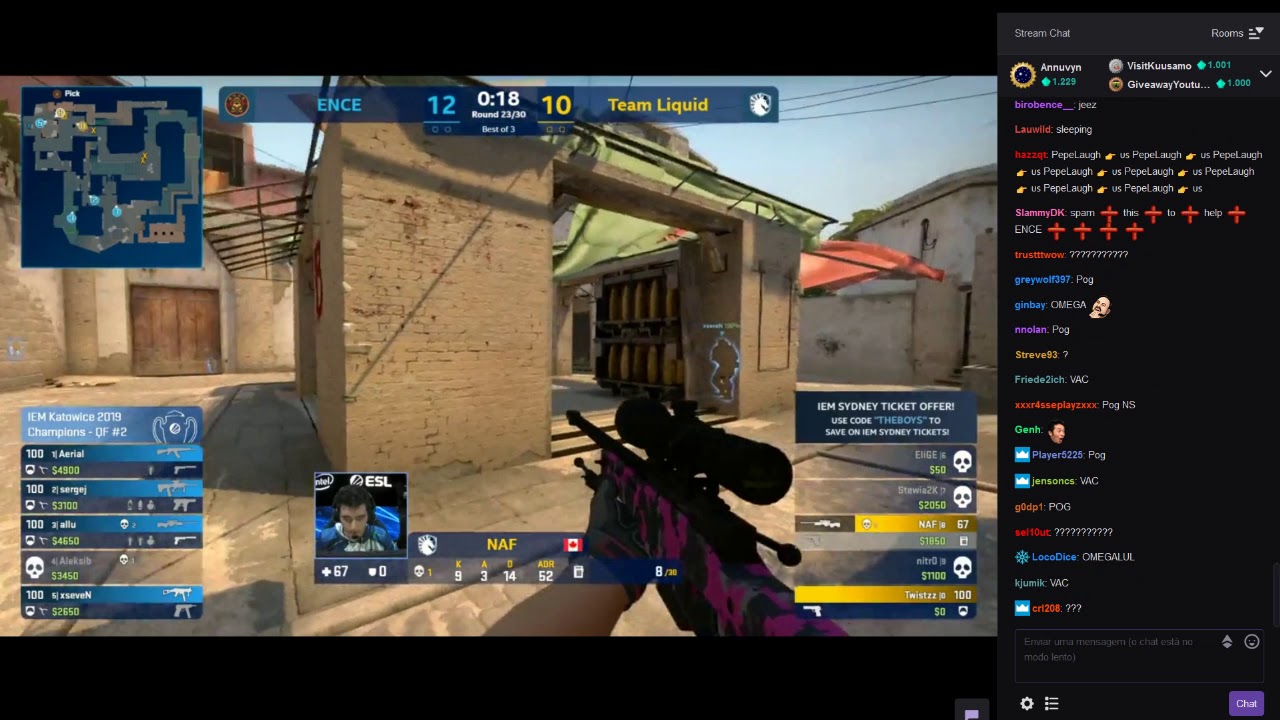 TWITCH CHAT REACTS TO NAF 5K VS LIQUID 5X2