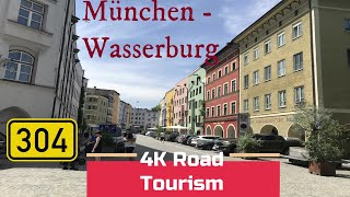 Driving Germany B304 Munchen - Wasserburg am Inn